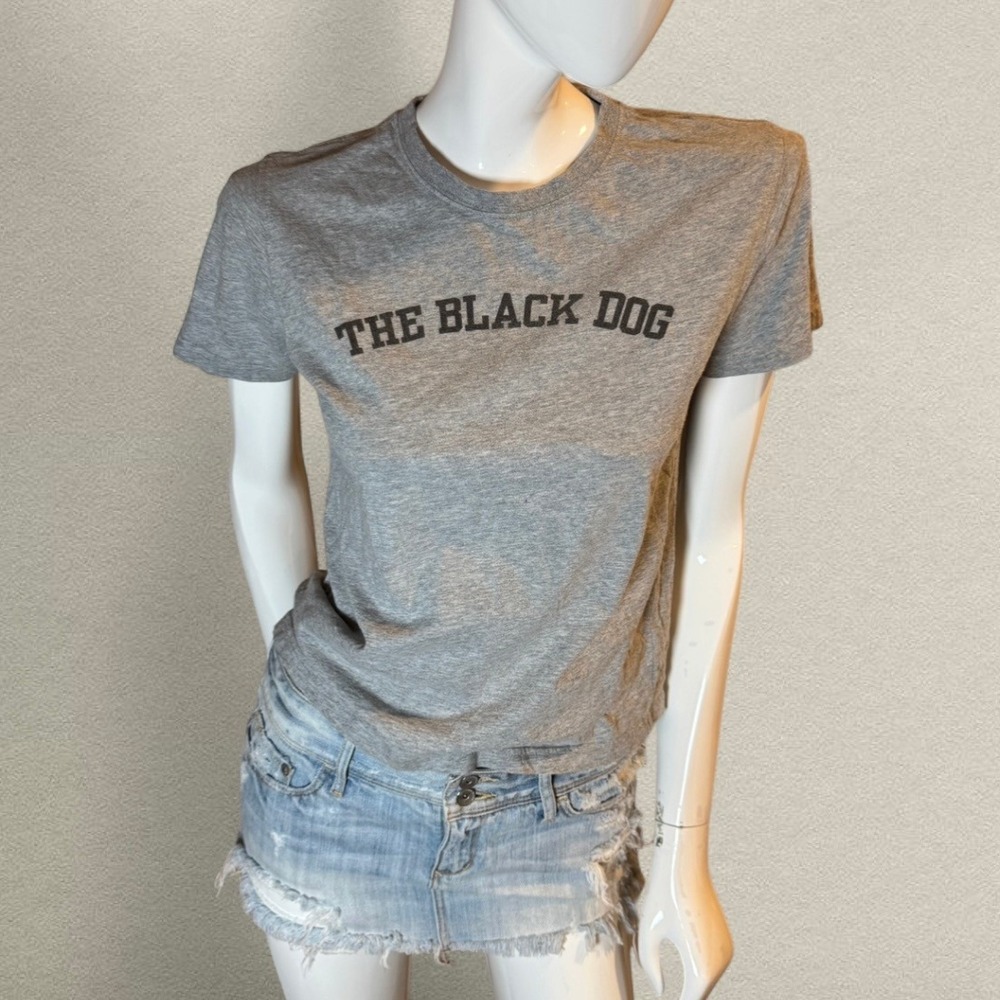 The Black Dog Grey Graphic Cotton Baby Tee Size Youth 8 Womens S